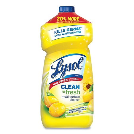 Lysol Cleaners & Detergents, 48 oz Bottle, Sparkling Lemon & Sunflower Essence, 9 PK 19200-89962
